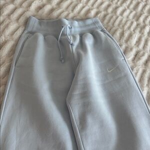 Nike lite blue Joggers with Logo